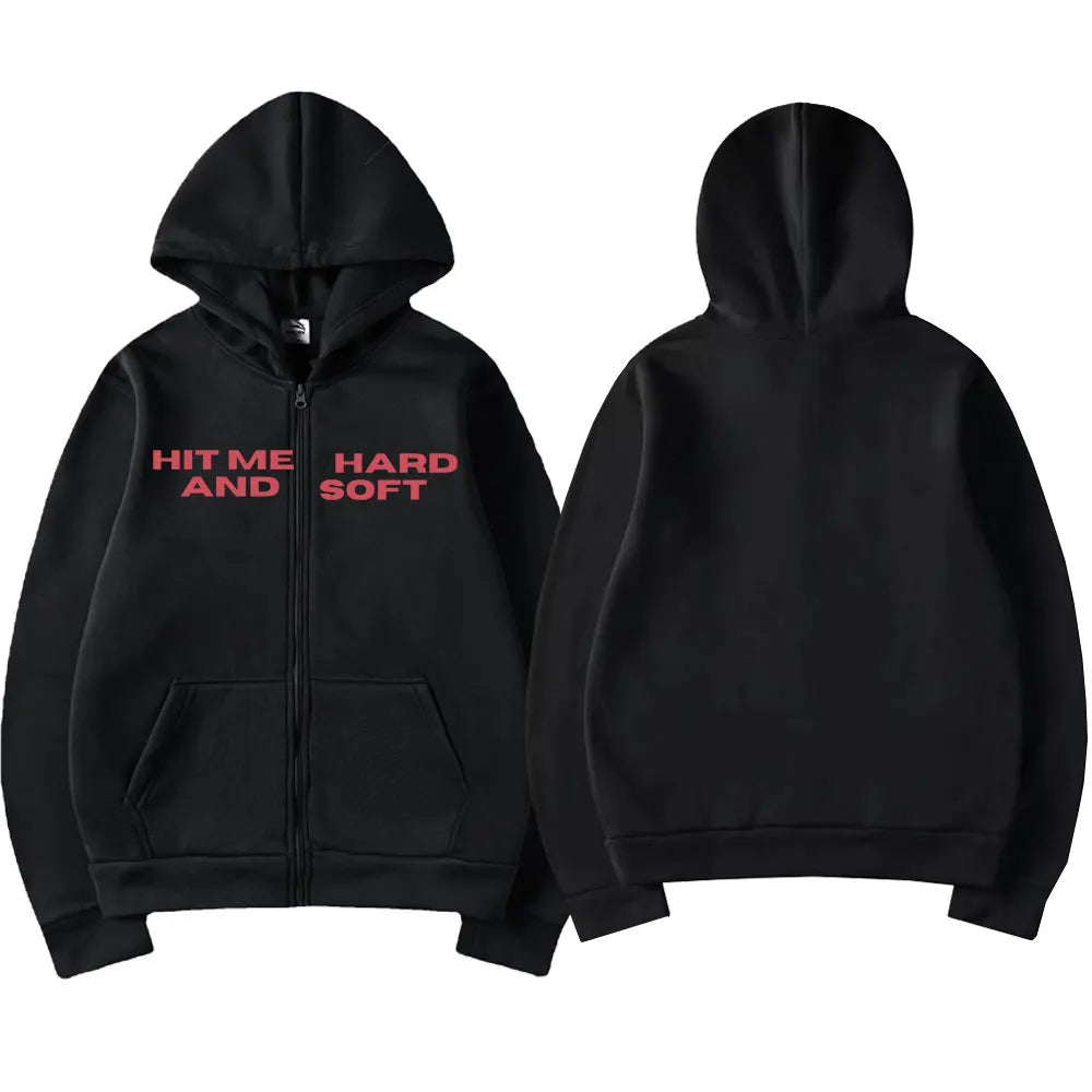 HIT ME HARD AND SOFT Zipper Hoodie