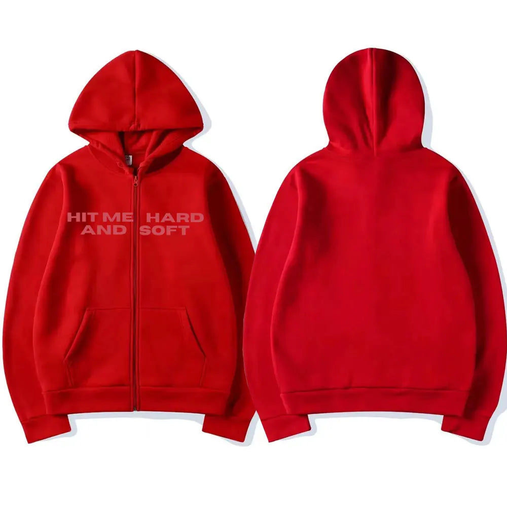 HIT ME HARD AND SOFT Zipper Hoodie