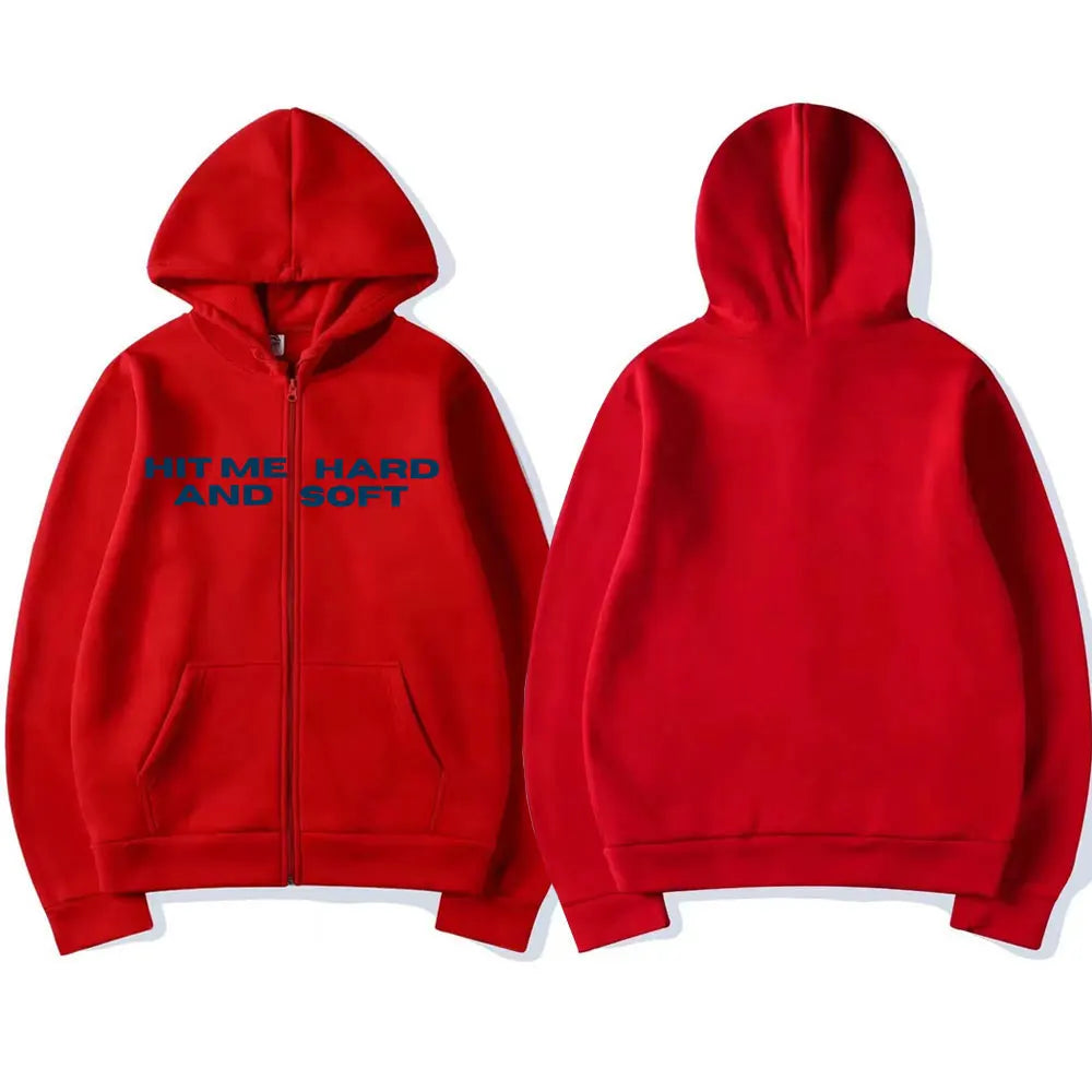 HIT ME HARD AND SOFT Zipper Hoodie